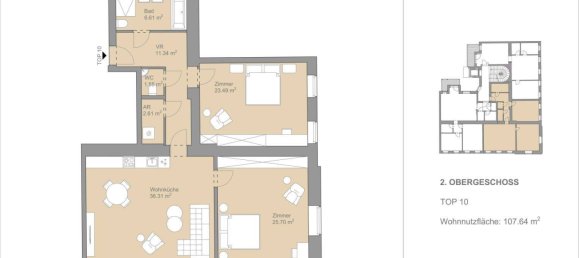 3غرفة شقة في Wahring, Austria رقم 220936 14