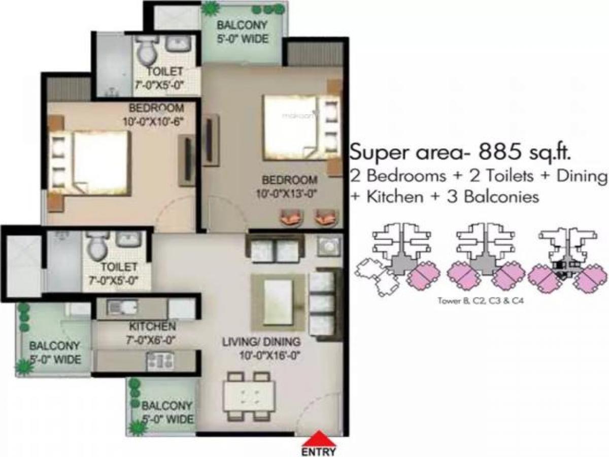 2 chambres Maison à Noida, India No. 67371