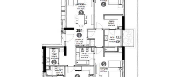 Apartamento de 1 dormitorio en Ajman, UAE No. 121422 4