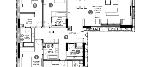 Apartamento de 1 dormitorio en Ajman, UAE No. 121422 9