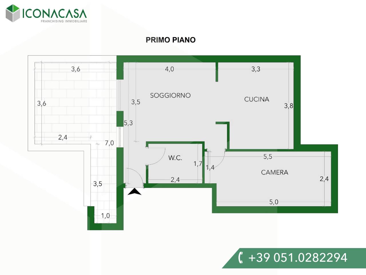 3 rooms Apartment in Bologna, Italy No. 24915