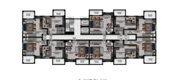 Penthouse 2+1 in Gazipasa, Turkey No. 22828 11