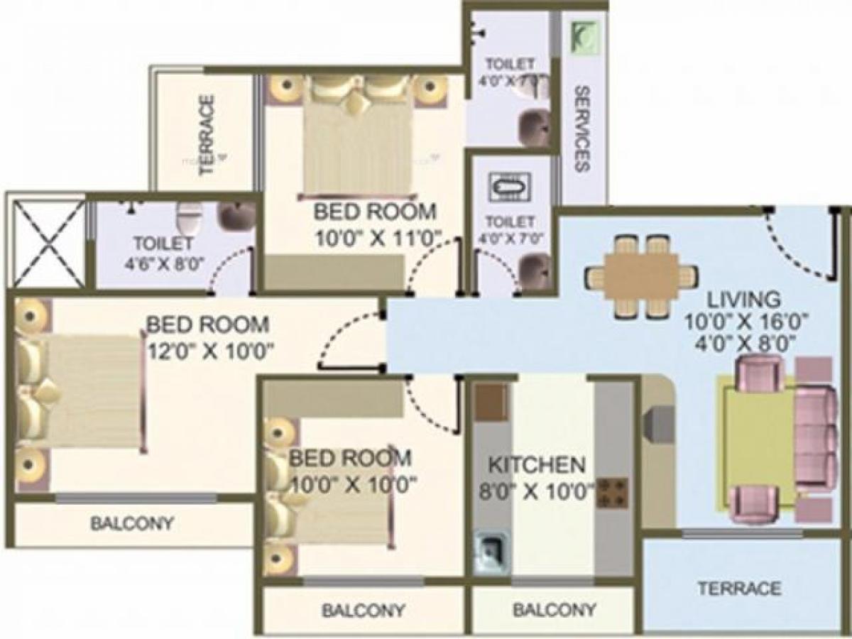 3 bedrooms House in Mumbai, India No. 63950