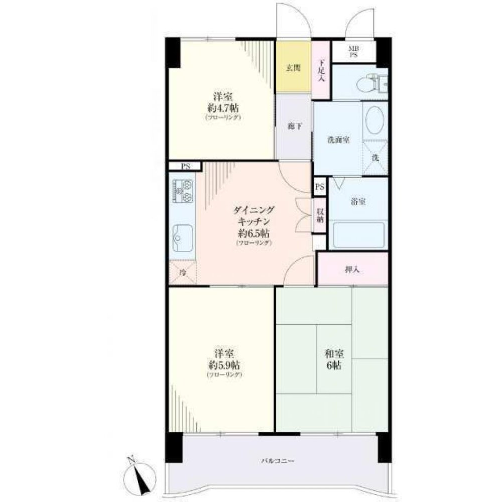 3 غرف نوم شقة في Saitama, Japan رقم 3659