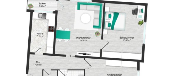 Квартира с 3 комнатами в Штутгарт, Германия № 345271 8