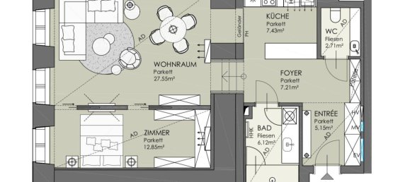 2-Zimmer Wohnung in Wien, Austria, Nr. 33331 13