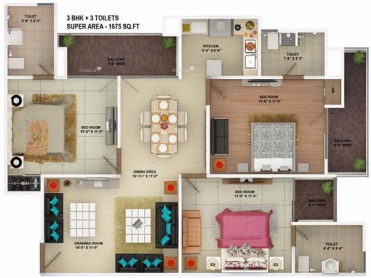 3 bedrooms House in Ghaziabad, India No. 54921