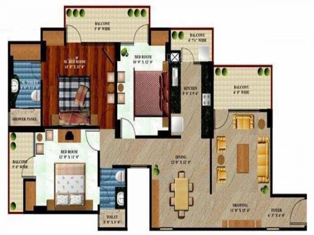 3 bedrooms House in Ghaziabad, India No. 55645