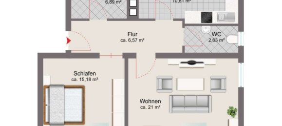 1 bedroom Apartment in Furstenfeldbruck, Germany No. 15308 2