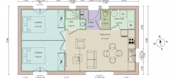 2 bedrooms Castles in Chavanoz, France No. 96811 3