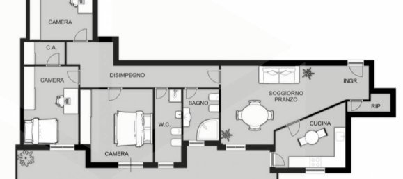 Квартира с 5 комнатами в Арцано, Италия № 18550 48