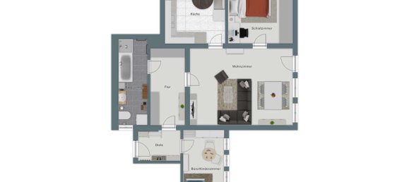 2 Schlafzimmer Wohnung in Augsburg, Germany, Nr. 313904 11