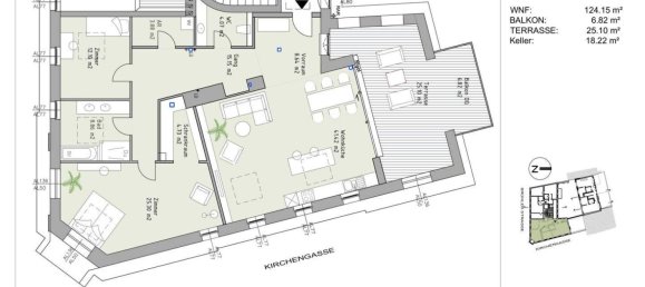 3-salle Appartement à Modling, Austria No. 106348 11