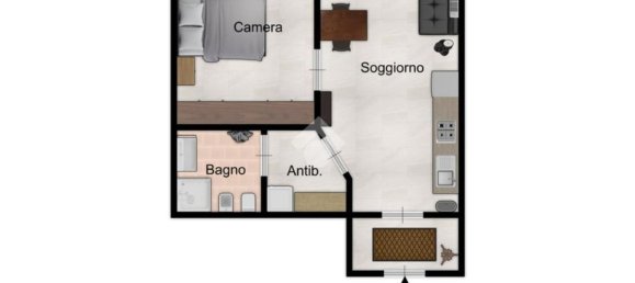 2 Schlafzimmer Wohnung in Milan, Italy, Nr. 364931 3