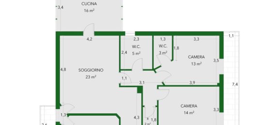 6-salle Appartement à Bologna, Italy No. 19622 31