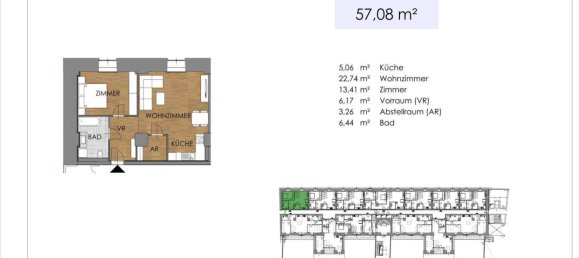 2 rooms Apartment in Bruck an der Leitha, Austria No. 87815 12