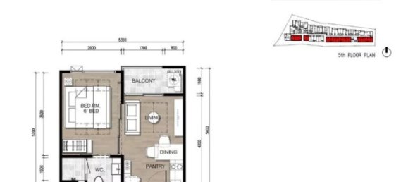 Кондоминиум  с 1 спальней в Пляж Сурин, Таиланд № 26015 9