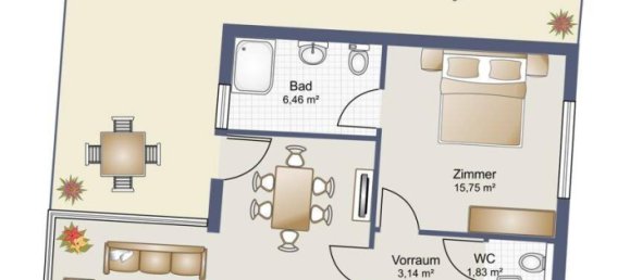 1 غرف نوم شقة في Klagenfurt am Worthersee, Austria رقم 184969 8