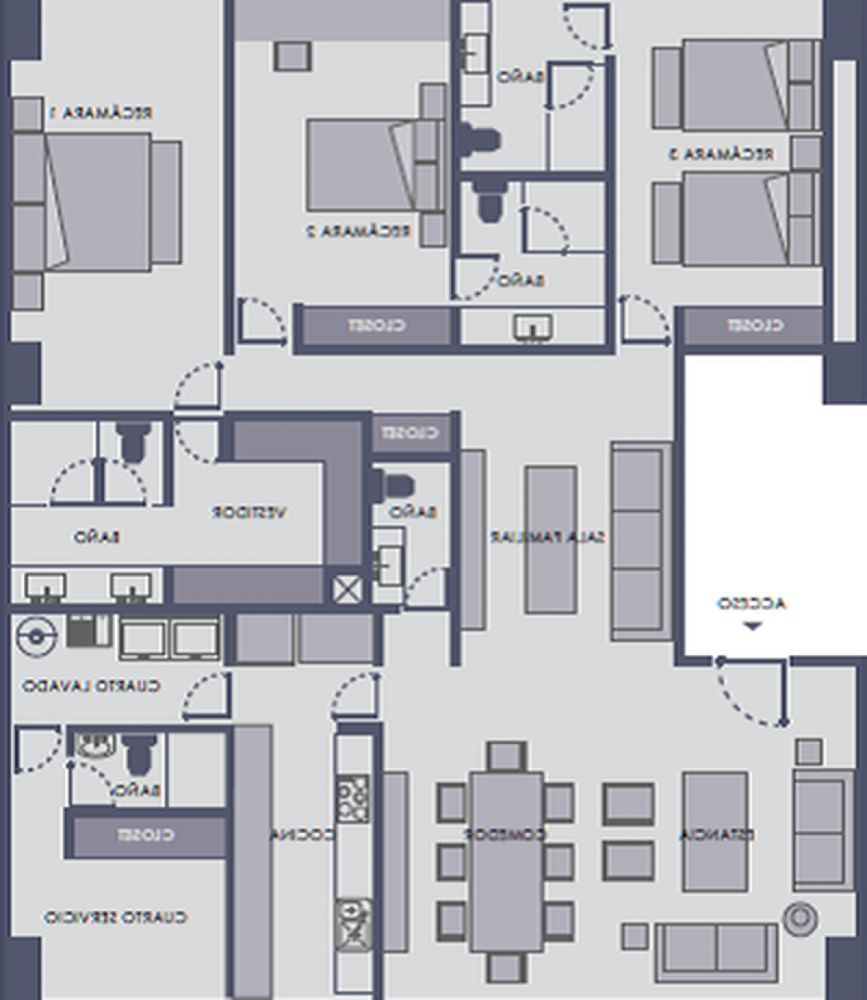 Квартира с 3 спальнями в Мехико, Мексика № 226262