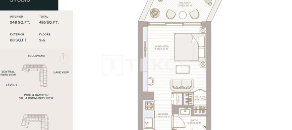 2 dormitorios apartamento en venta en Dubai, UAE № 186201 4
