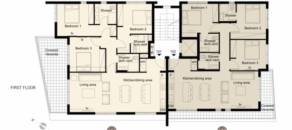 3 bedrooms Apartment in Paphos, Cyprus No. 17148 2