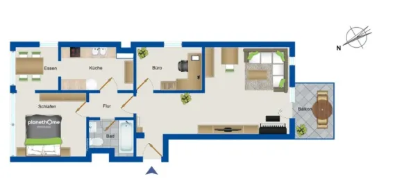 3 rooms Apartment in Bodenseekreis, Germany No. 40100 11