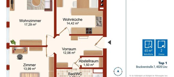 2 rooms Apartment in Linz, Austria No. 149820 13