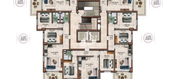 Penthouse 3+1 em Mahmutlar, Turkey N.º 10651 3