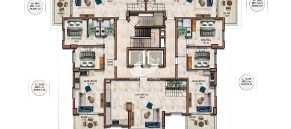 Penthouse 3+1 em Mahmutlar, Turkey N.º 10651 4