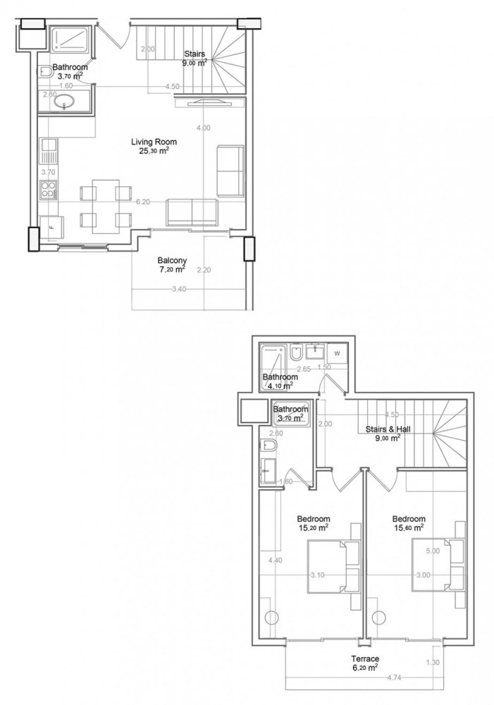 بانتهاوس 2+1 في Yekta Green Life Gazipasa Residence, Gazipasa, Turkey رقم 39554 1