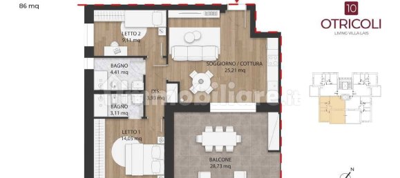 2 bedrooms Apartment in Rome, Italy No. 10688 21