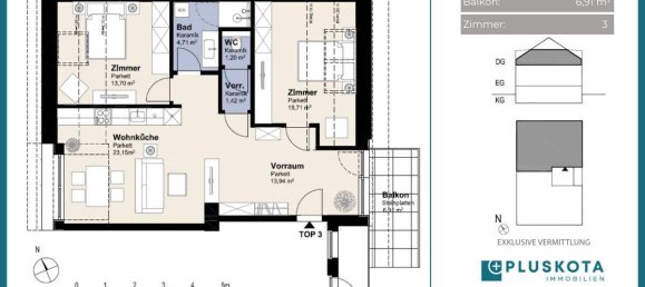 3 rooms Apartment in Liesing, Austria No. 13870 13