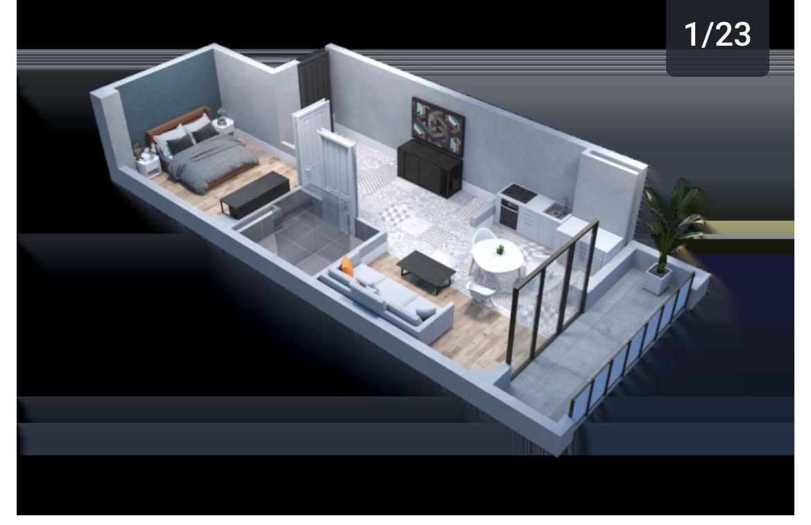 2 rooms Apartment in Tbilisi, Georgia No. 1441