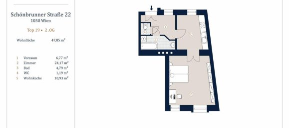 2-Zimmer Wohnung in Margareten, Austria, Nr. 2657 10