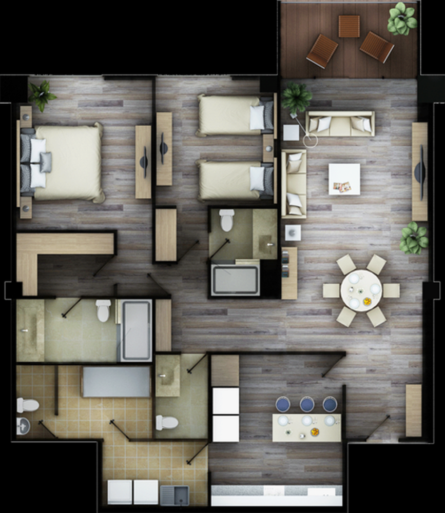 3 Schlafzimmer Wohnung in Mexico, Nr. 225191