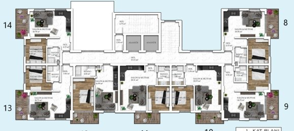 شقة 1+1 في Avsallar, Turkey رقم 30468 8