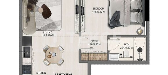 1 chambre appartement à vendre à Dubai, UAE № 203362 23