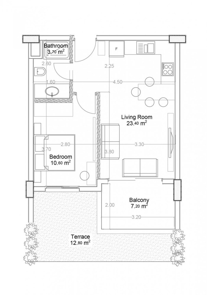 Appartement 1+1 à Yekta Green Life Gazipasa Residence, Gazipasa, Turkey No. 39486 1