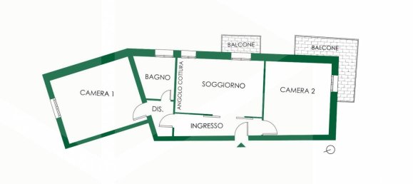 3 rooms Apartment in Bologna, Italy No. 230692 2