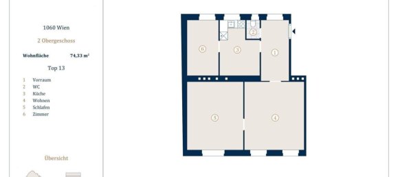 3 rooms Apartment in Mariahilf, Austria No. 236752 2