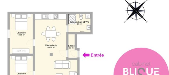 2 غرف نوم شقة في Nancy, France رقم 59742 10