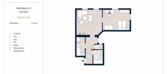 2 rooms Apartment in Meidling, Austria No. 244432 18