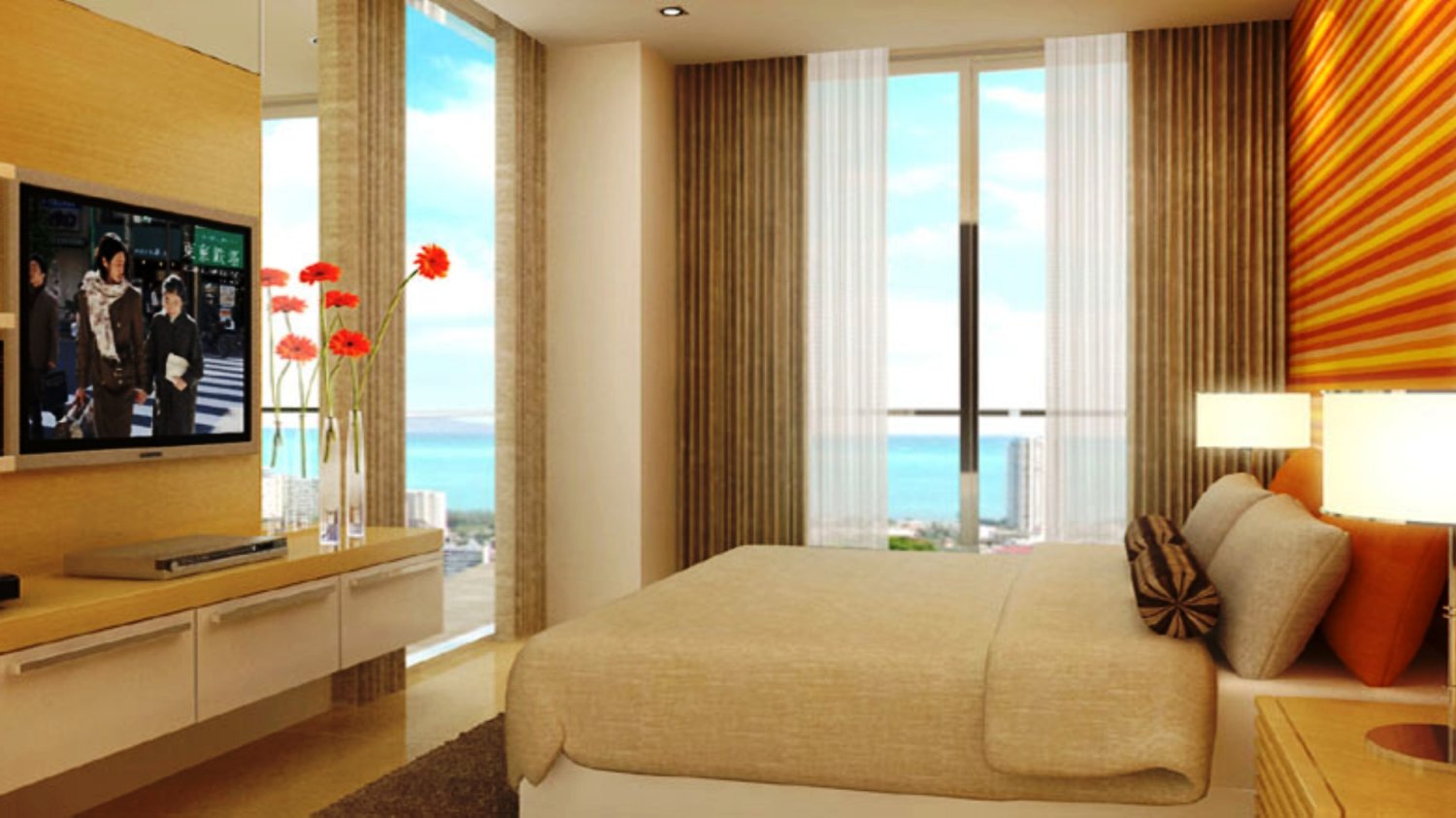 شقة 2 غرف نوم  في The Cliff Pattaya, Thailand رقم 28891