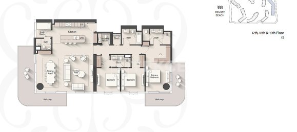 Квартира с 1 спальней в Дубай, ОАЭ № 123212 22
