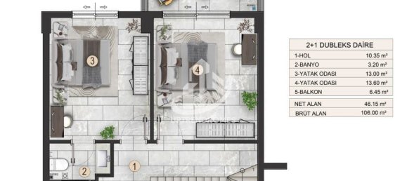 Apartment 1+1 in Gazipasa, Turkey No. 6994 21