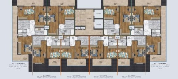 Пентхаус с 2 комнатами в Оба, Турция № 9833 20