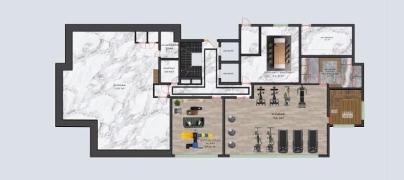 Пентхаус с 2 комнатами в Оба, Турция № 9833 17