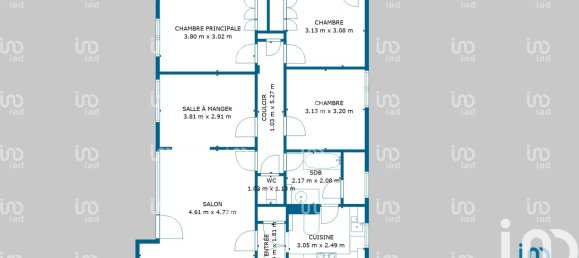 3 غرف نوم شقة في Mondelange, France رقم 80731 17