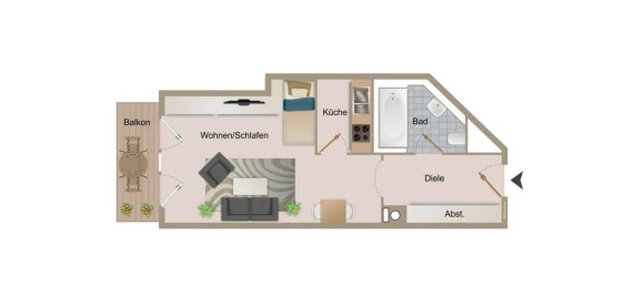 Apartamento de 1 dormitorio en Bautzen, Germany No. 154645 7