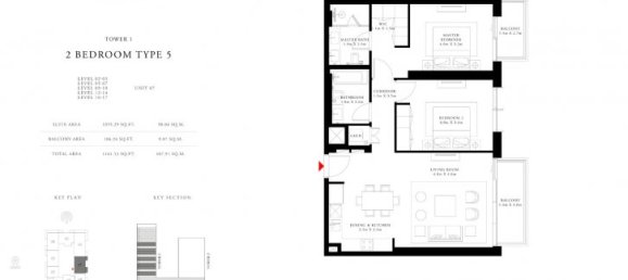 Apartamento de 2 dormitorios en Dubai Harbour, UAE No. 144 13